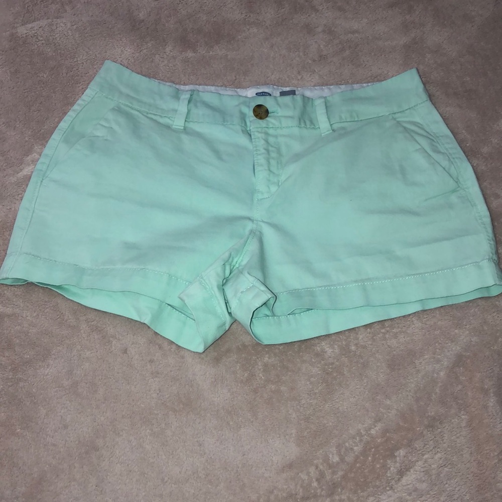 Teal cotton shorts